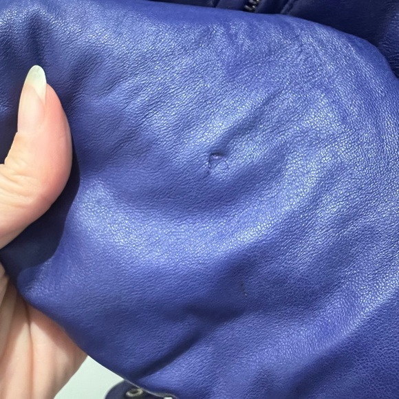 Vintage COSA NOVA Purple Leather Moto Jacket – Made in Canada – Size S – 80s - Picture 8 of 13